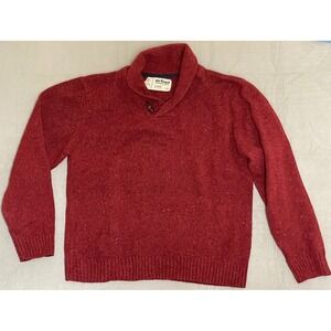 Men's Shawl Collar Sweater Size XL Cotton Blend Grandpa-core Wood Button‎ Thick